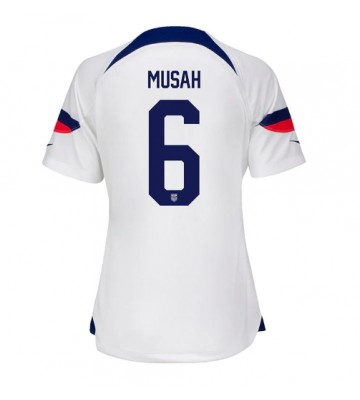 Förenta staterna Yunus Musah #6 Hemmatröja Dam VM 2022 Kortärmad